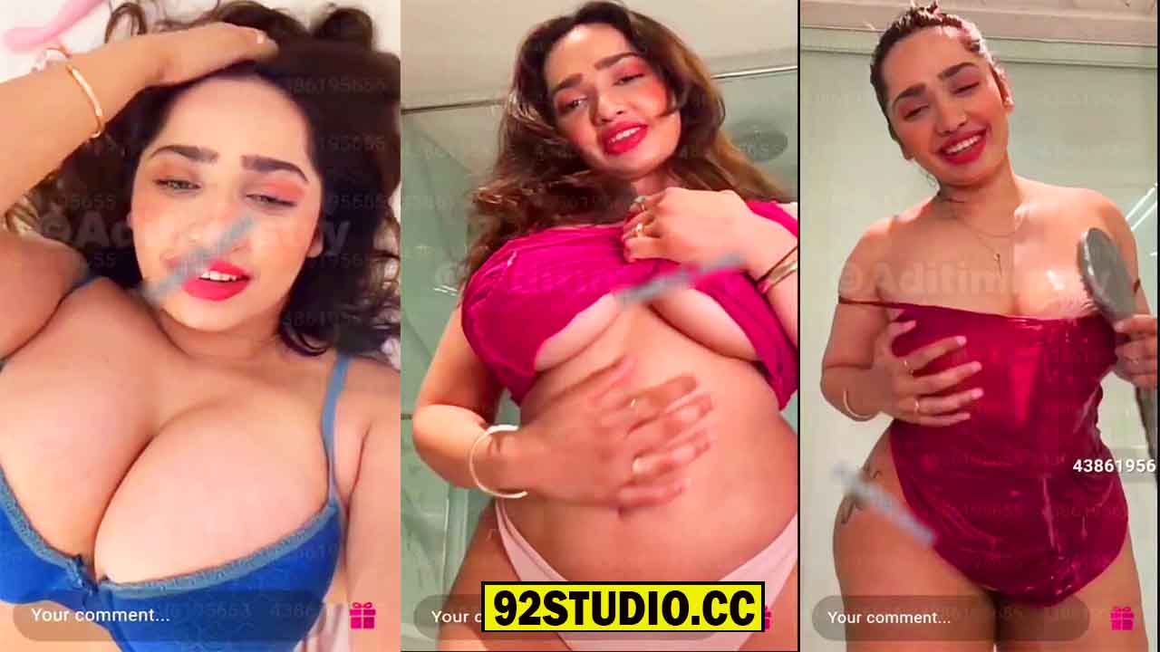 Aditi Mistry Nude Boobs Nipple Slip in Live Video – P01